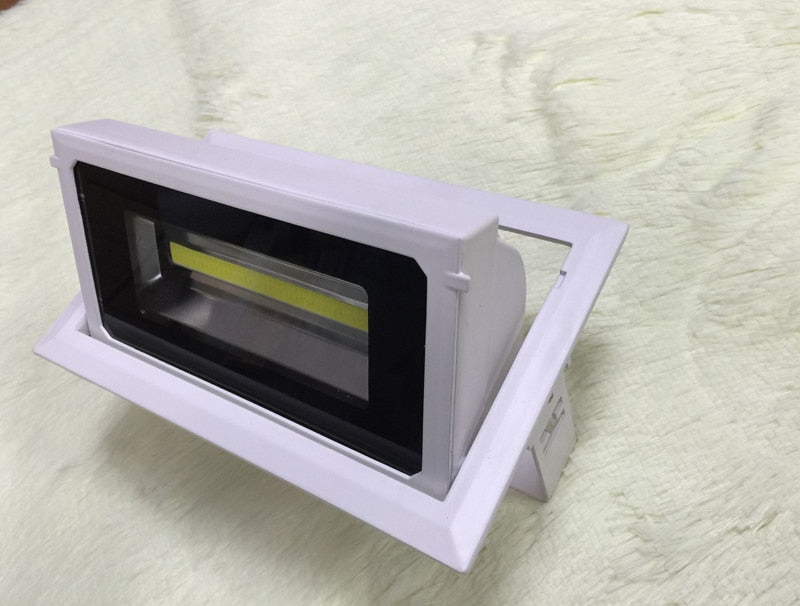 LED 5pcs/lot Downlight 50W COB Spot Rectangular Recessed Ceiling Downlight Rotatable Adjustable Downlight