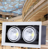 LED 2*15W Warm Cold White Double COB LED Downlight With Power Driver 30W COB LED Recessed Light  275*145mm AC85-265V