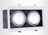 LED 2*15W Warm Cold White Double COB LED Downlight With Power Driver 30W COB LED Recessed Light  275*145mm AC85-265V