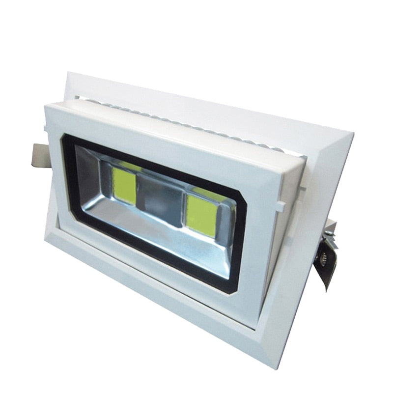 LED Downlight 40w 50W 4pcs/lot COB Rectangular Recessed Ceiling Down Light Rotatable Adjustable Downlight Indoor Lighting