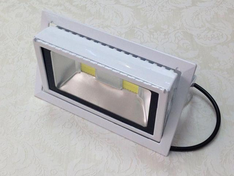 LED Downlight 40w 50W 4pcs/lot COB Rectangular Recessed Ceiling Down Light Rotatable Adjustable Downlight Indoor Lighting