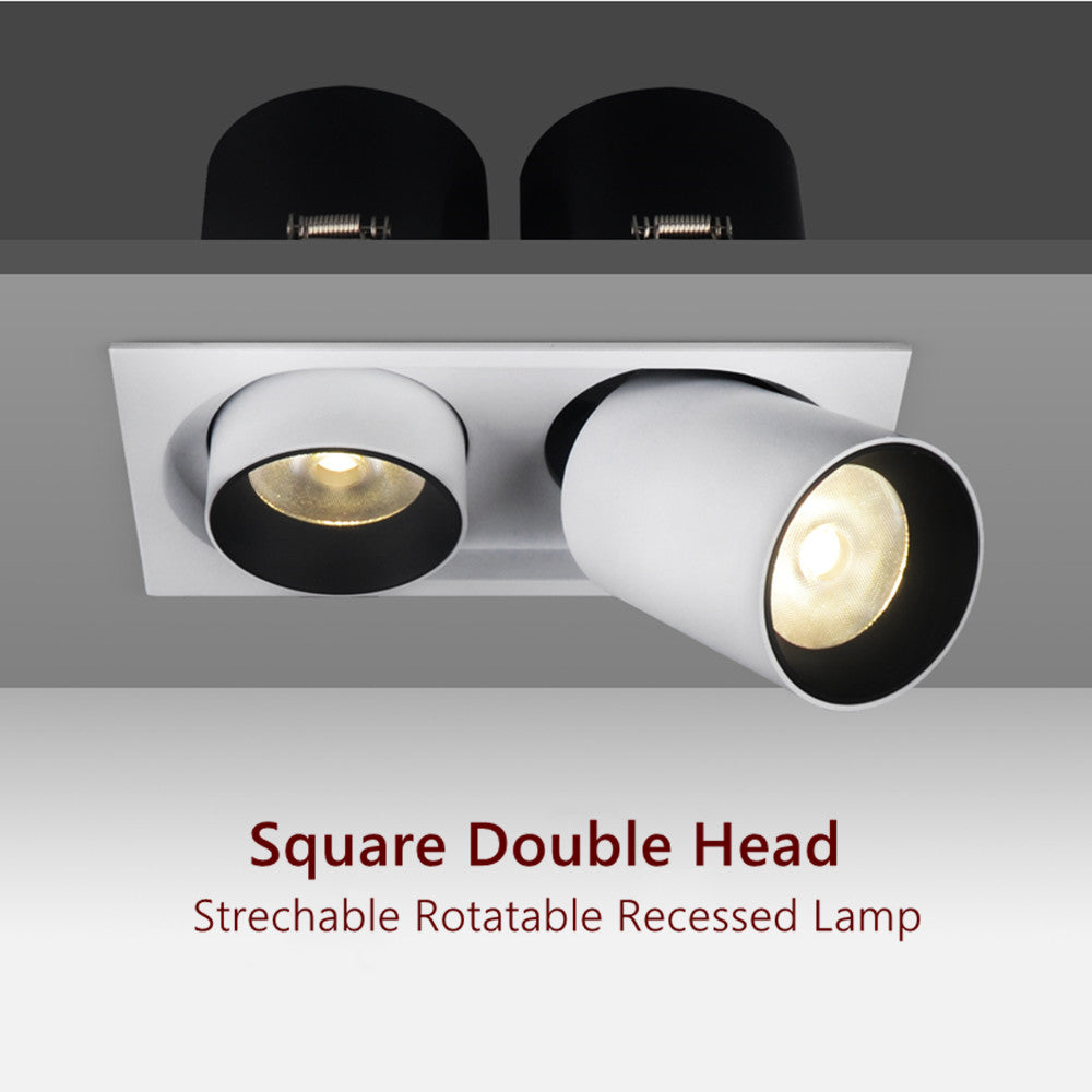 Telescopic Recessed LED Downlight Indoor LED Ceiling Lamp 14W 20W Dimmable High Brightness LED Spot Lamp 360° Rotation Lighting