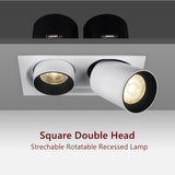 Telescopic Recessed LED Downlight Indoor LED Ceiling Lamp 14W 20W Dimmable High Brightness LED Spot Lamp 360° Rotation Lighting