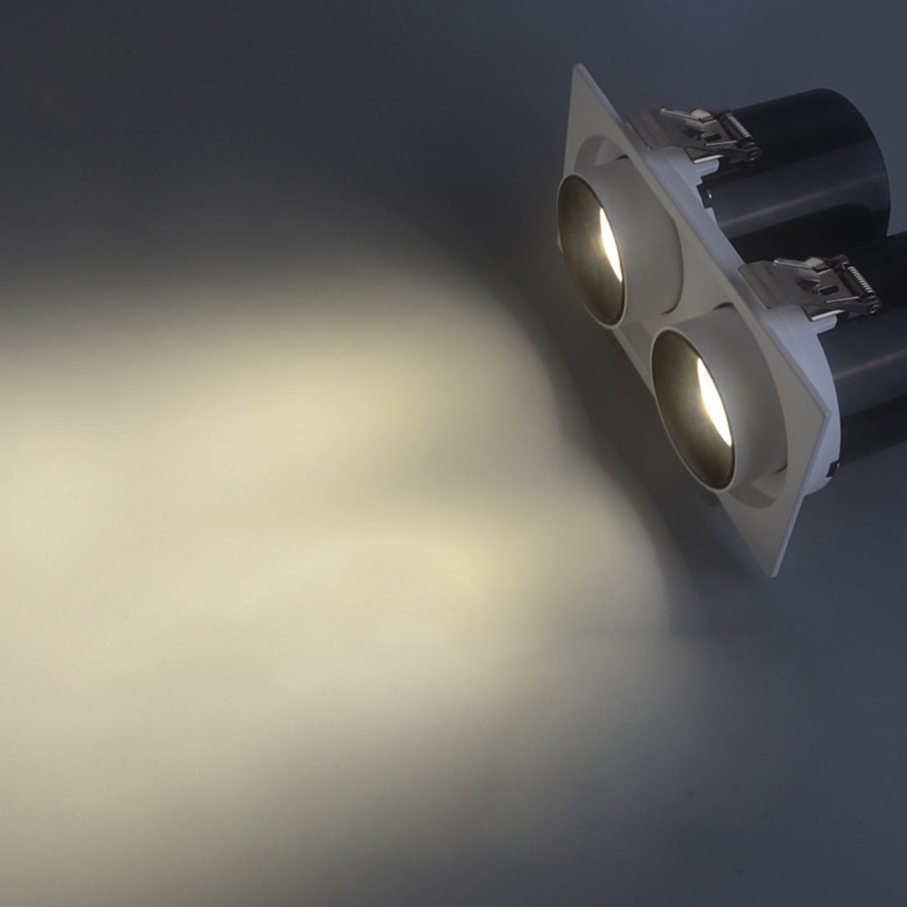 Telescopic Recessed LED Downlight Indoor LED Ceiling Lamp 14W 20W Dimmable High Brightness LED Spot Lamp 360° Rotation Lighting