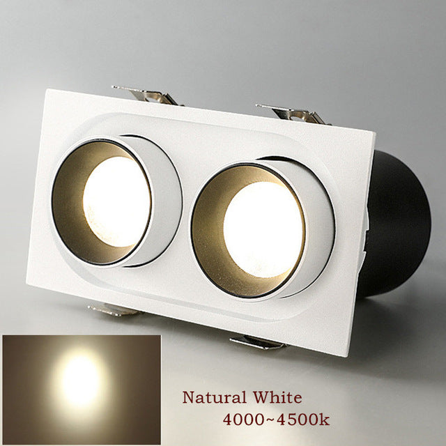 Telescopic Recessed LED Downlight Indoor LED Ceiling Lamp 14W 20W Dimmable High Brightness LED Spot Lamp 360° Rotation Lighting