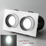 Telescopic Recessed LED Downlight Indoor LED Ceiling Lamp 14W 20W Dimmable High Brightness LED Spot Lamp 360° Rotation Lighting