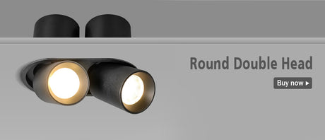 Telescopic Recessed LED Downlight Indoor LED Ceiling Lamp 14W 20W Dimmable High Brightness LED Spot Lamp 360° Rotation Lighting