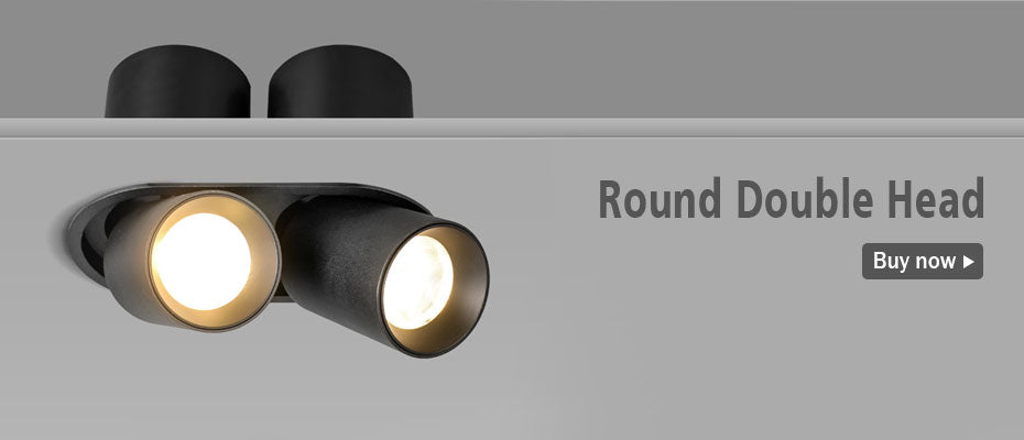 Telescopic Recessed LED Downlight Indoor LED Ceiling Lamp 14W 20W Dimmable High Brightness LED Spot Lamp 360° Rotation Lighting