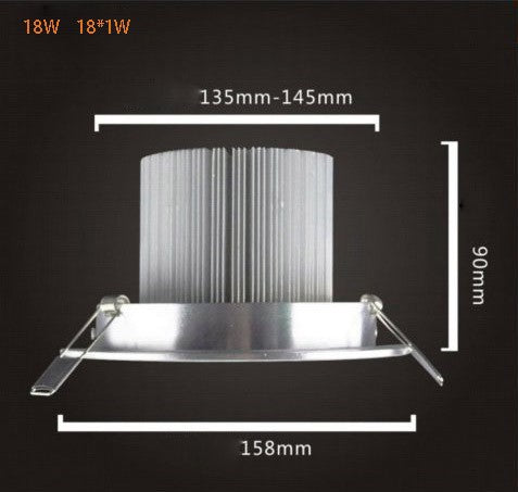 Modern High Power 18W LED Living Room DownLights Cabinet Porch Hallway Down Lamps Lighting Fixtures