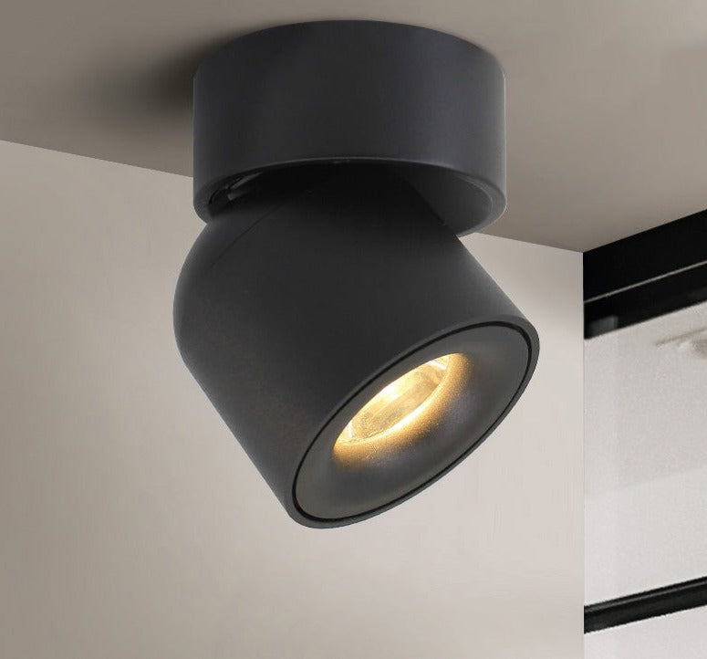 LED Surface Mounted Ceiling Downlight Adjustable 90 degrees Nordic Spotlight for indoor Foyer, Living Room AC 90-260V