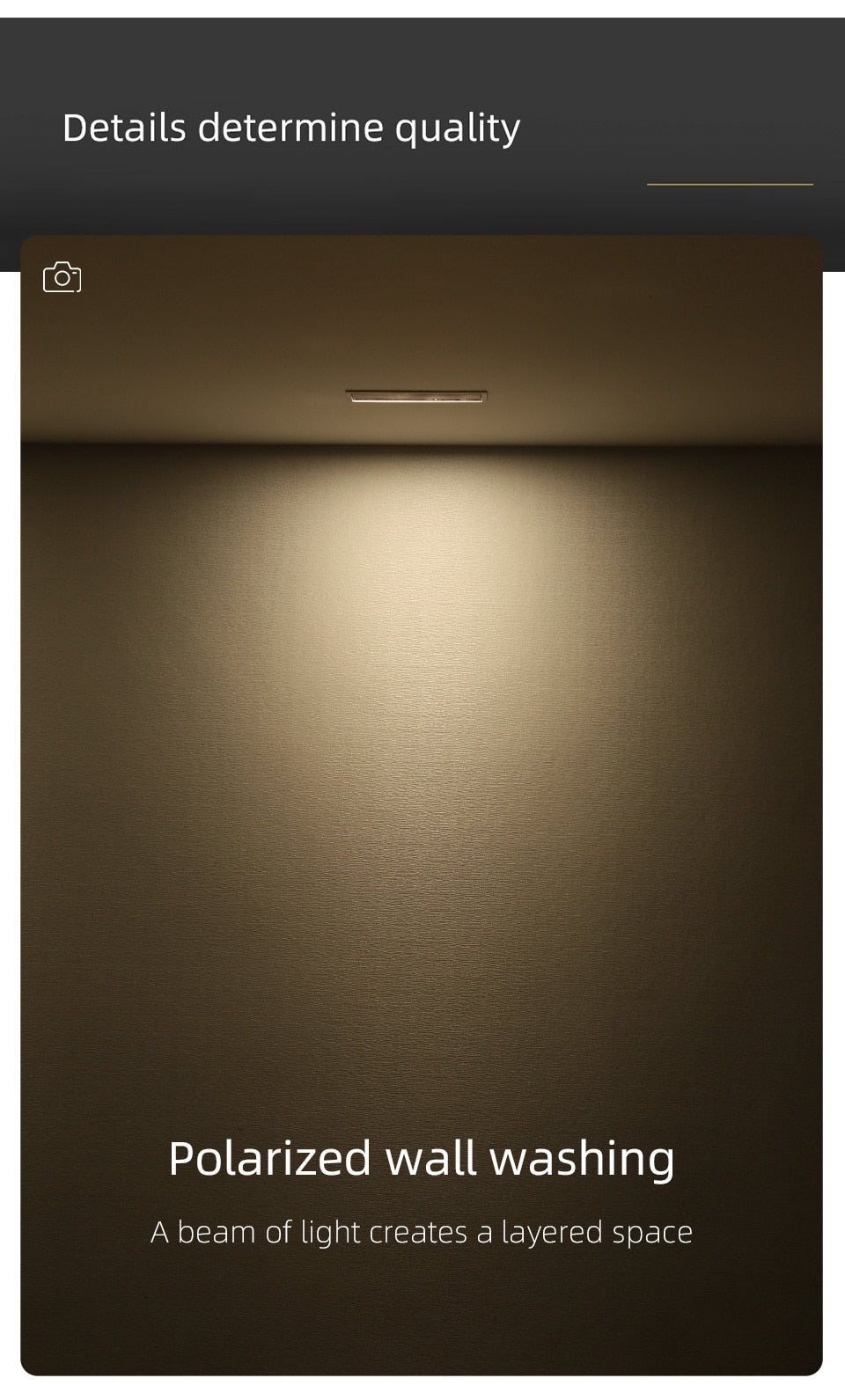 Aisilan Polarized Wall Washer Light Spot Light Commercial Embedded LED Downlight Hotel Aisle Grille Line Lights LED Downlight