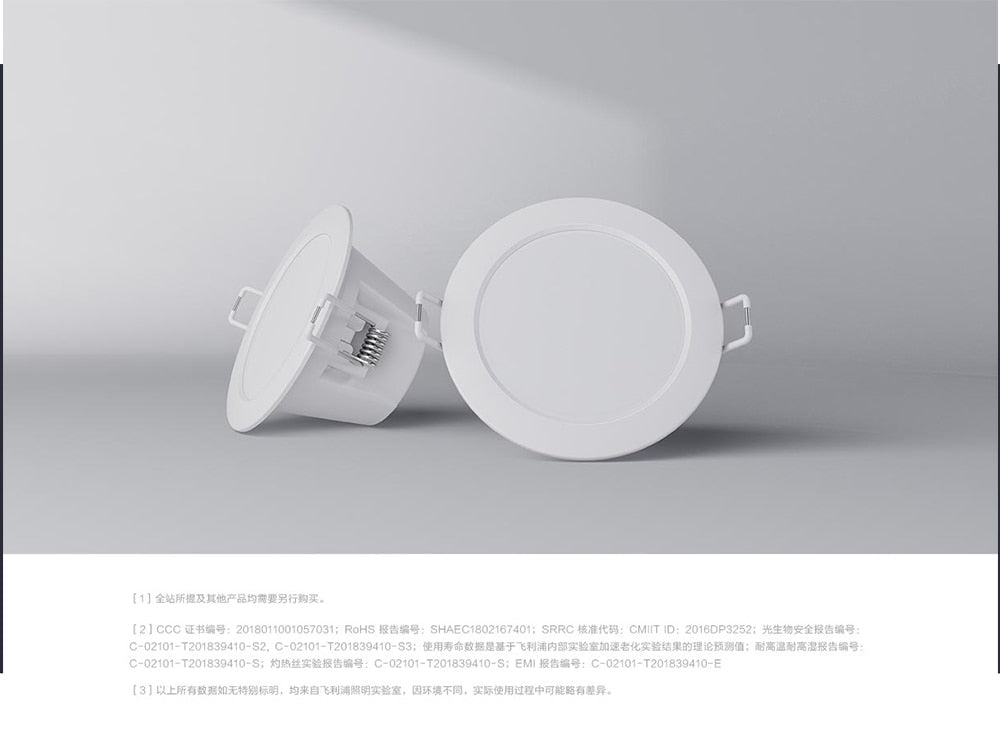  Smart Downlight Adjustable Color Temperature Ceiling Lamp Dimming White & Warm Light WIFI Work With Mi Home App 10 pcs