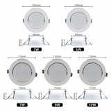 LED Downlight 3W 5W 7W 9W 12W Round Recessed Lamp 220V 230V 240V Led Bulb Bedroom Kitchen Indoor LED Spot Lighting