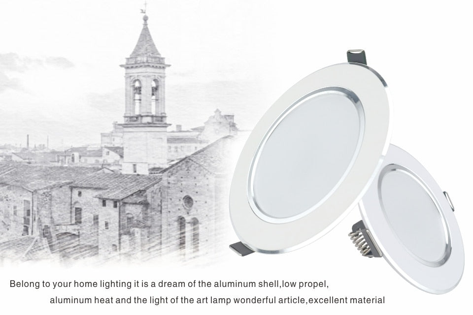LED Downlight 3W 5W 7W 9W 12W Round Recessed Lamp 220V 230V 240V Led Bulb Bedroom Kitchen Indoor LED Spot Lighting