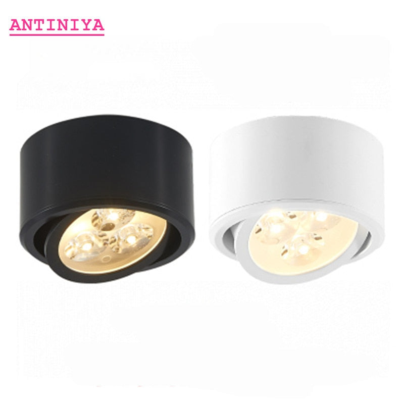 LED Downlight 1pcs surface mounted adjustment LED Dimmable downlight LED COB Spot light Ceiling lamp AC85-265V 6W 10W 14W 18W 24W LED Downlight