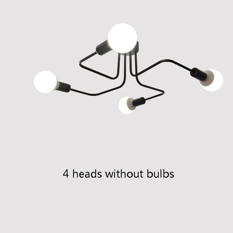 Ceiling Lights Multiple Rod Wrought Iron for Living Room Vintage Industrial Ceiling Lamps for Home Lighting Fixtures Kitchen