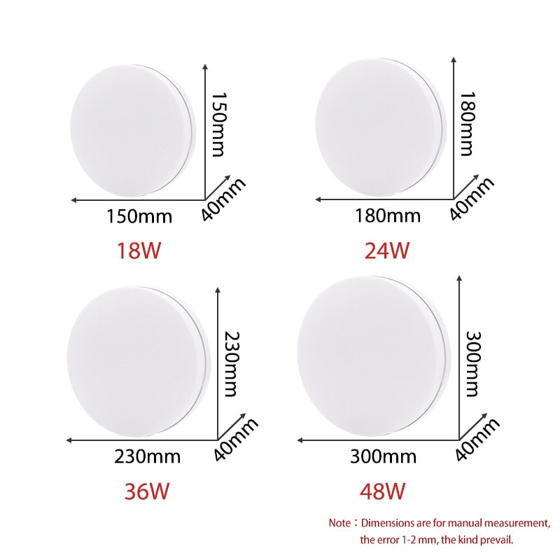 Ultra Thin Surface LED Panel Light 18W 24W 36W 48W Ceiling Downlight AC85-265V Round Ceiling Lamp For Deroration Home Lighting