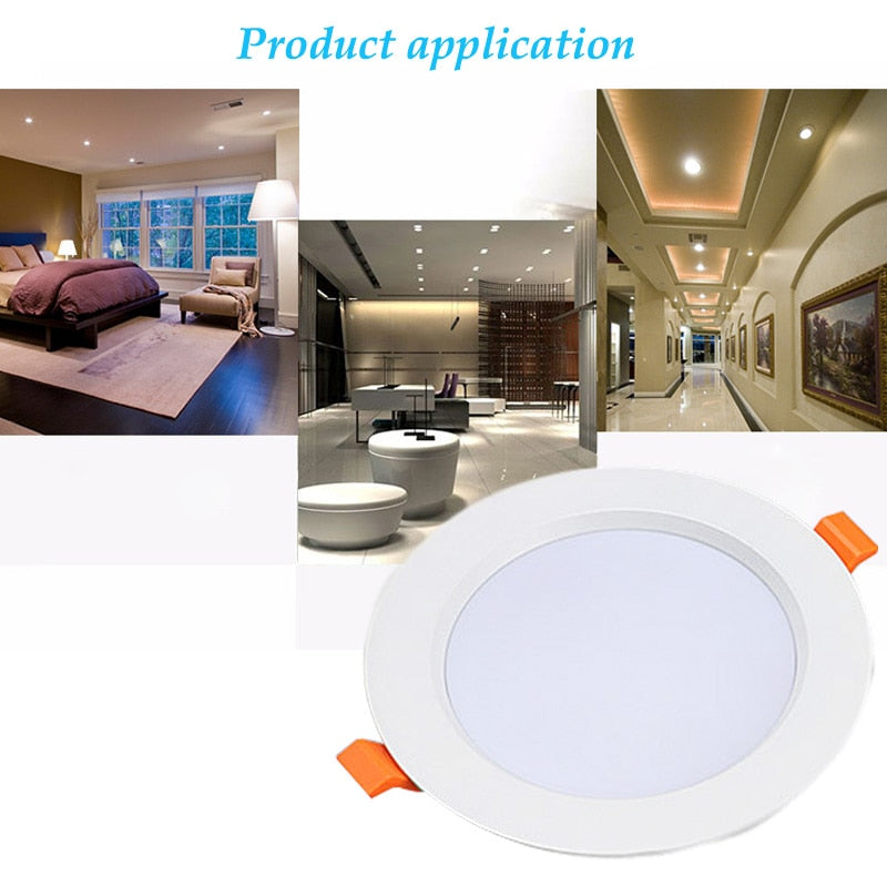LED Recessed Downlights 3W 5W 7W 9W 12W 15W Round Down Lamps Spotlight Indoor Ceiling Panel Lighting AC220V