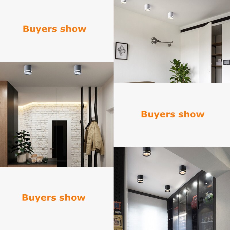 Dimmable Cylinder LED Downlights 10W 12W 15W COB LED Ceiling Spot Lights AC85~265V LED Background Lamps Indoor Lighting
