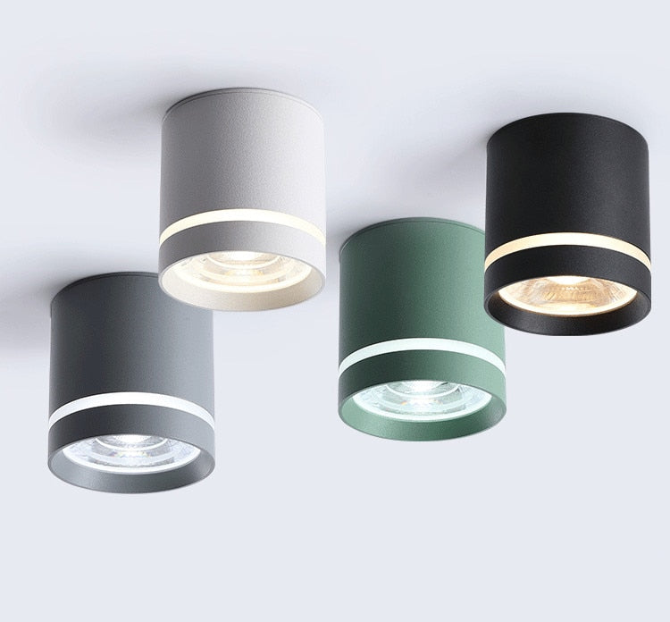 Dimmable Cylinder LED Downlights 10W 12W 15W COB LED Ceiling Spot Lights AC85~265V LED Background Lamps Indoor Lighting