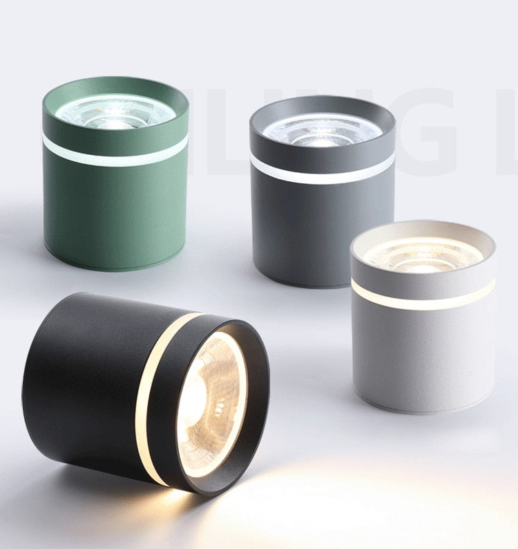 Dimmable Cylinder LED Downlights 10W 12W 15W COB LED Ceiling Spot Lights AC85~265V LED Background Lamps Indoor Lighting