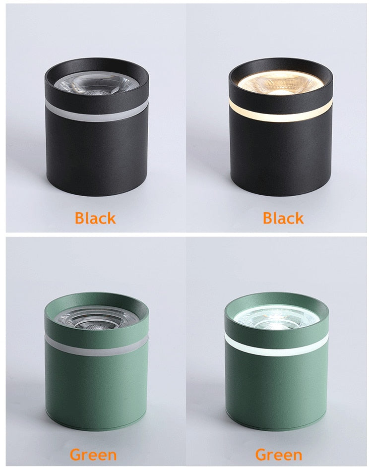 Dimmable Cylinder LED Downlights 10W 12W 15W COB LED Ceiling Spot Lights AC85~265V LED Background Lamps Indoor Lighting