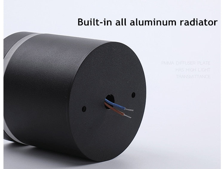 Dimmable Cylinder LED Downlights 10W 12W 15W COB LED Ceiling Spot Lights AC85~265V LED Background Lamps Indoor Lighting