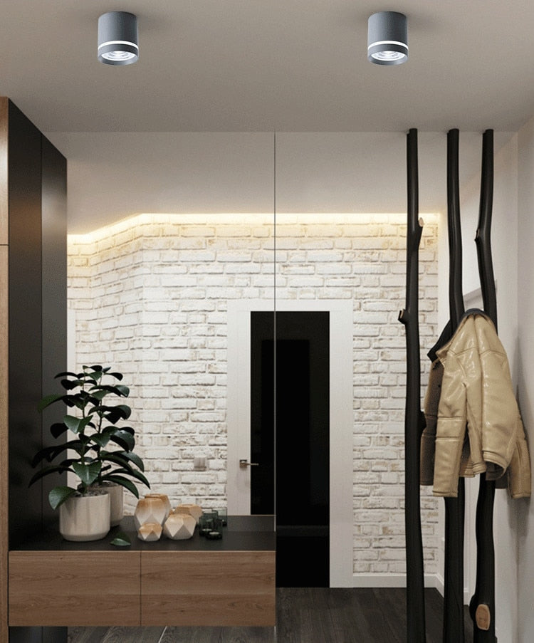 Dimmable Cylinder LED Downlights 10W 12W 15W COB LED Ceiling Spot Lights AC85~265V LED Background Lamps Indoor Lighting