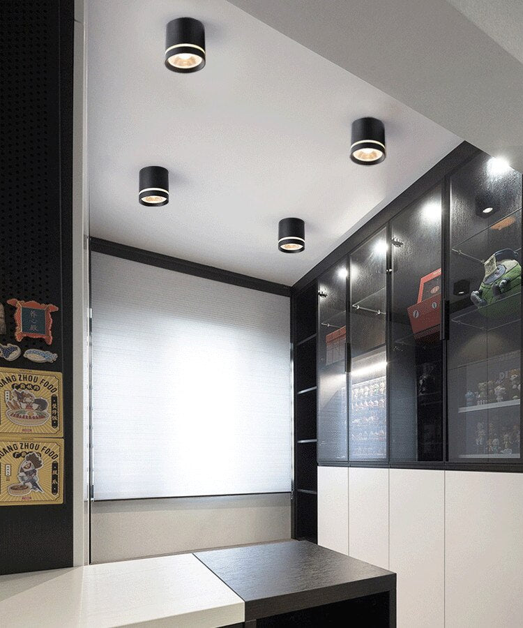 Dimmable Cylinder LED Downlights 10W 12W 15W COB LED Ceiling Spot Lights AC85~265V LED Background Lamps Indoor Lighting