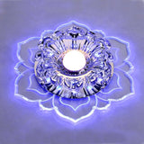 Modern LED aisle lights flower-shaped crystal spotlights downlights embedded ceiling creative corridor living room bedroom