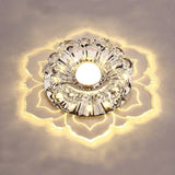 Modern LED aisle lights flower-shaped crystal spotlights downlights embedded ceiling creative corridor living room bedroom