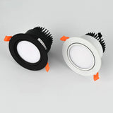 Round 4 types Dimmable Recessed LED Downlights 5w 7w 9w 12w 15w 18w COB LED Ceiling Lamp Spot Lights AC110-220V LED Lamp