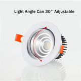 Round 4 types Dimmable Recessed LED Downlights 5w 7w 9w 12w 15w 18w COB LED Ceiling Lamp Spot Lights AC110-220V LED Lamp