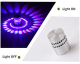 DBF Modern LED Ceiling Light 3W RGB Porch Lamp Surface Mount Flush Lighting Fixture Balcony Corridors Living Room KTV Bar Decor