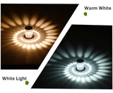 DBF Modern LED Ceiling Light 3W RGB Porch Lamp Surface Mount Flush Lighting Fixture Balcony Corridors Living Room KTV Bar Decor