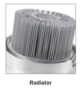 DBF Angle Adjustable Silver Body Dimmable LED Recessed Ceiling Downlight 7W 9W 12W 15W 18W With AC85-265V LED Driver Spot Lamp