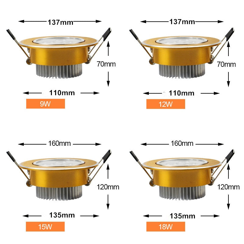 DBF Super Bright Angle Adjustable 3W 5W 7W 9W 12W 15W LED Ceiling Recessed Downlight Dimmable LED Ceiling Spot Light AC85-265V