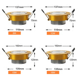 DBF Super Bright Angle Adjustable 3W 5W 7W 9W 12W 15W LED Ceiling Recessed Downlight Dimmable LED Ceiling Spot Light AC85-265V