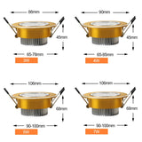 DBF Super Bright Angle Adjustable 3W 5W 7W 9W 12W 15W LED Ceiling Recessed Downlight Dimmable LED Ceiling Spot Light AC85-265V