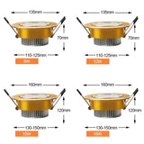 DBF Super Bright Angle Adjustable 3W 5W 7W 9W 12W 15W LED Ceiling Recessed Downlight Dimmable LED Ceiling Spot Light AC85-265V