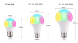 Bluetooth E27 RGBW LED Bulb Lights 5W 10W 15W RGB 110V 220V Lampada Changeable Colorful RGBWW LED Lamp With Remote+Memory Mode