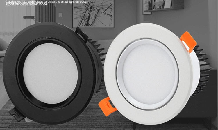 Dimmable LED COB Spotlight Ceiling lamp AC85-265V 5w 7w 9w 12w 15w Aluminum recessed downlight round led panel light Indoor lighting