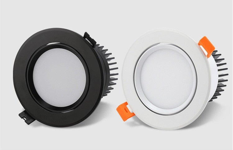 Dimmable LED COB Spotlight Ceiling lamp AC85-265V 5w 7w 9w 12w 15w Aluminum recessed downlight round led panel light Indoor lighting