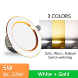 LED Downlight 10PCS Downlight 3w 5w spot led lights 3000k 4500K 6000K AC 220V-240V led Downlight Kitchen living room Indoor recessed lighting