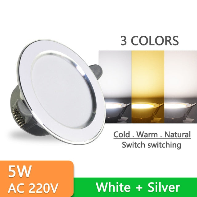 LED Downlight 10PCS Downlight 3w 5w spot led lights 3000k 4500K 6000K AC 220V-240V led Downlight Kitchen living room Indoor recessed lighting