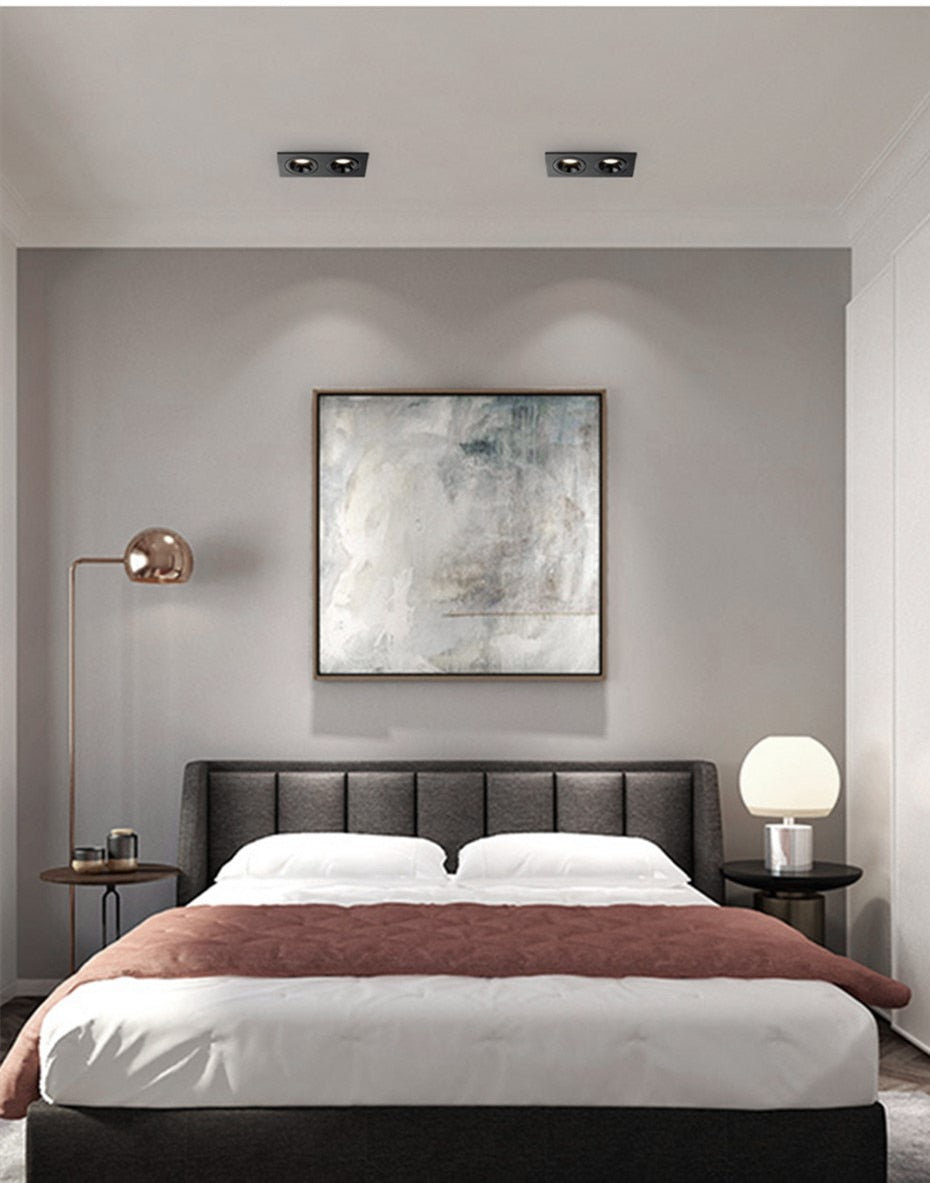 LED Recessed Ceiling Downlight 24W 7W LED Spot lighting Anti-Glare COB Spot light Indoor led Lighting fixture