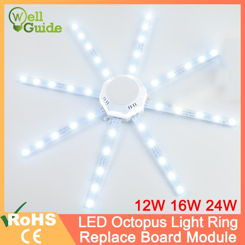 Led Downlight Accessory Octopus Magnetic plate Ring Light Led Lamp 12W 16W 20W 24W 220V For Ceiling Lamp Absorb dome Replace