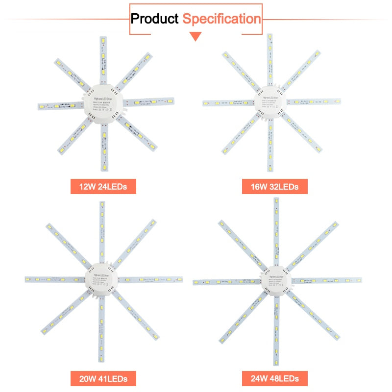 Led Downlight Accessory Octopus Magnetic plate Ring Light Led Lamp 12W 16W 20W 24W 220V For Ceiling Lamp Absorb dome Replace