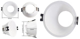 LEDIARY MR16 GU10 Downlight Frame Frosted Plastic White Recessed Ceiling Light Fitting 75mm Cut Hole Anti-glare Design