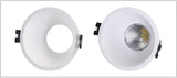 LEDIARY MR16 GU10 Downlight Frame Frosted Plastic White Recessed Ceiling Light Fitting 75mm Cut Hole Anti-glare Design